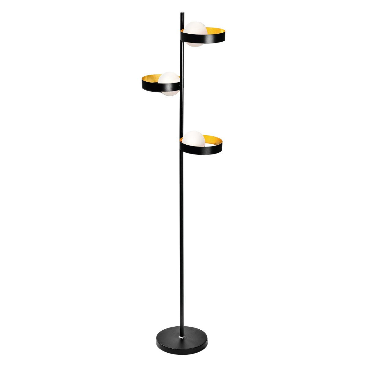 Memphis 3 Sort gulvlampe Fra Ledvance - Memphis er en elegant gulvlampe med dens messingdetaljer.