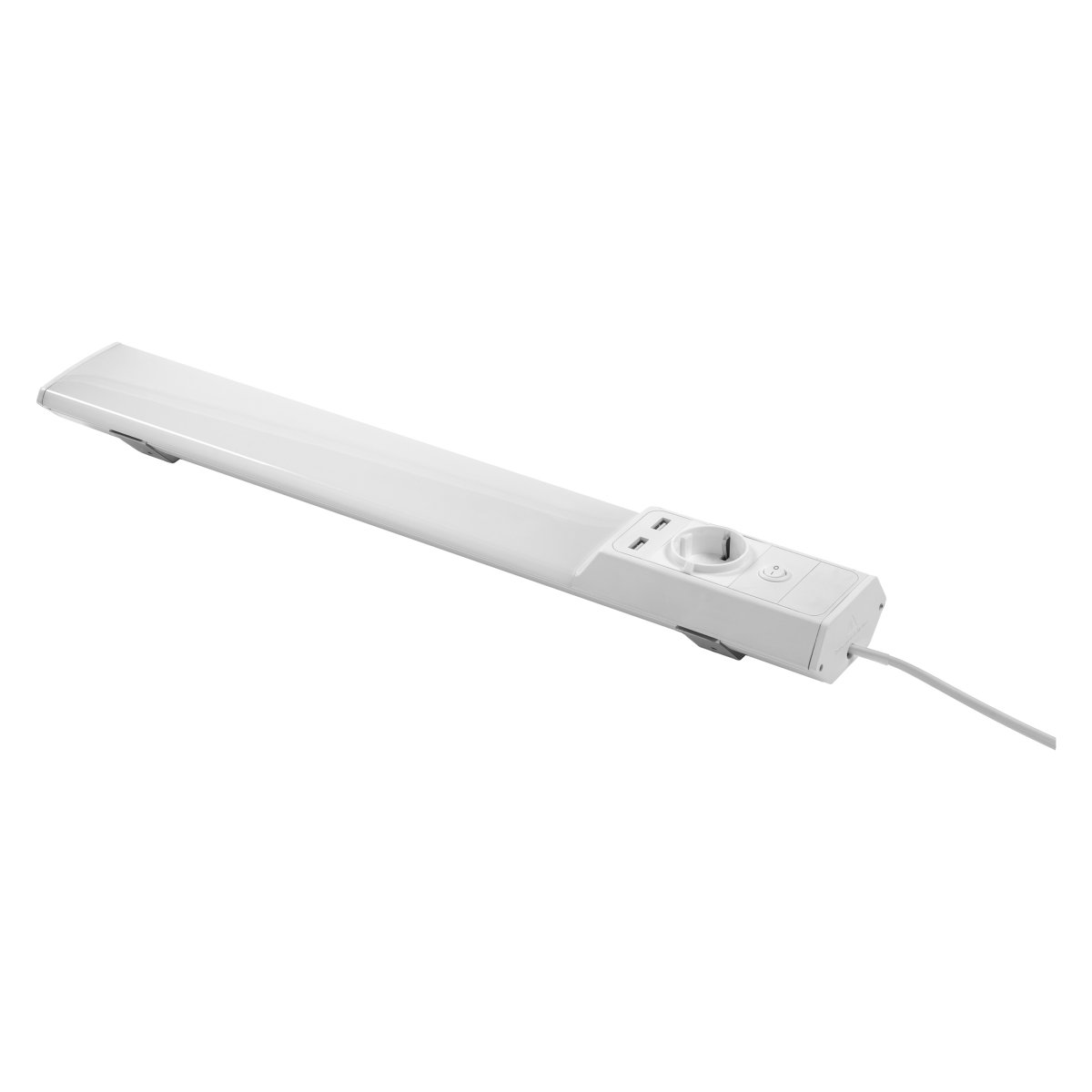 Flat Socket USB 54cm Hvid Fra Ledvance - Lampan skruvas fast antingen under sk&aring;pet eller i 45&deg; lutning och ansluts sedan med medf&ouml;ljande sladd p&aring; 1,5m och kopplas in i v&auml;gguttag med stickkontakt.
