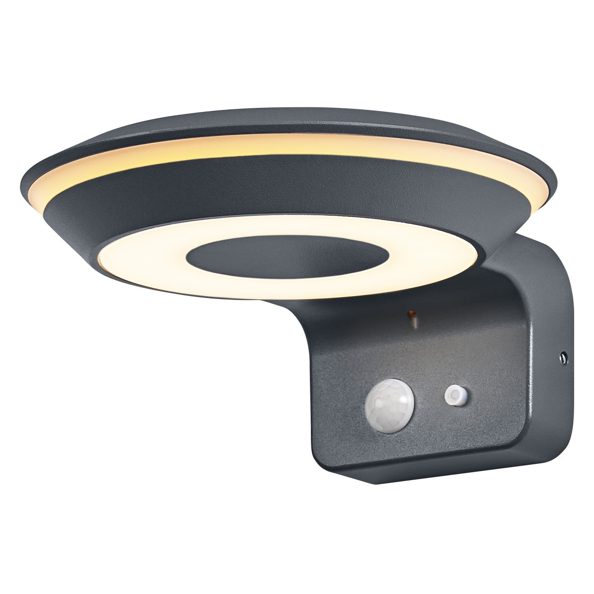 Glow Sensor Mørkegrå solcellelampe Fra Osram - Fremstillet af aluminium og med en IP44-klassificering er den b&aring;de vejrbestandig og robust.