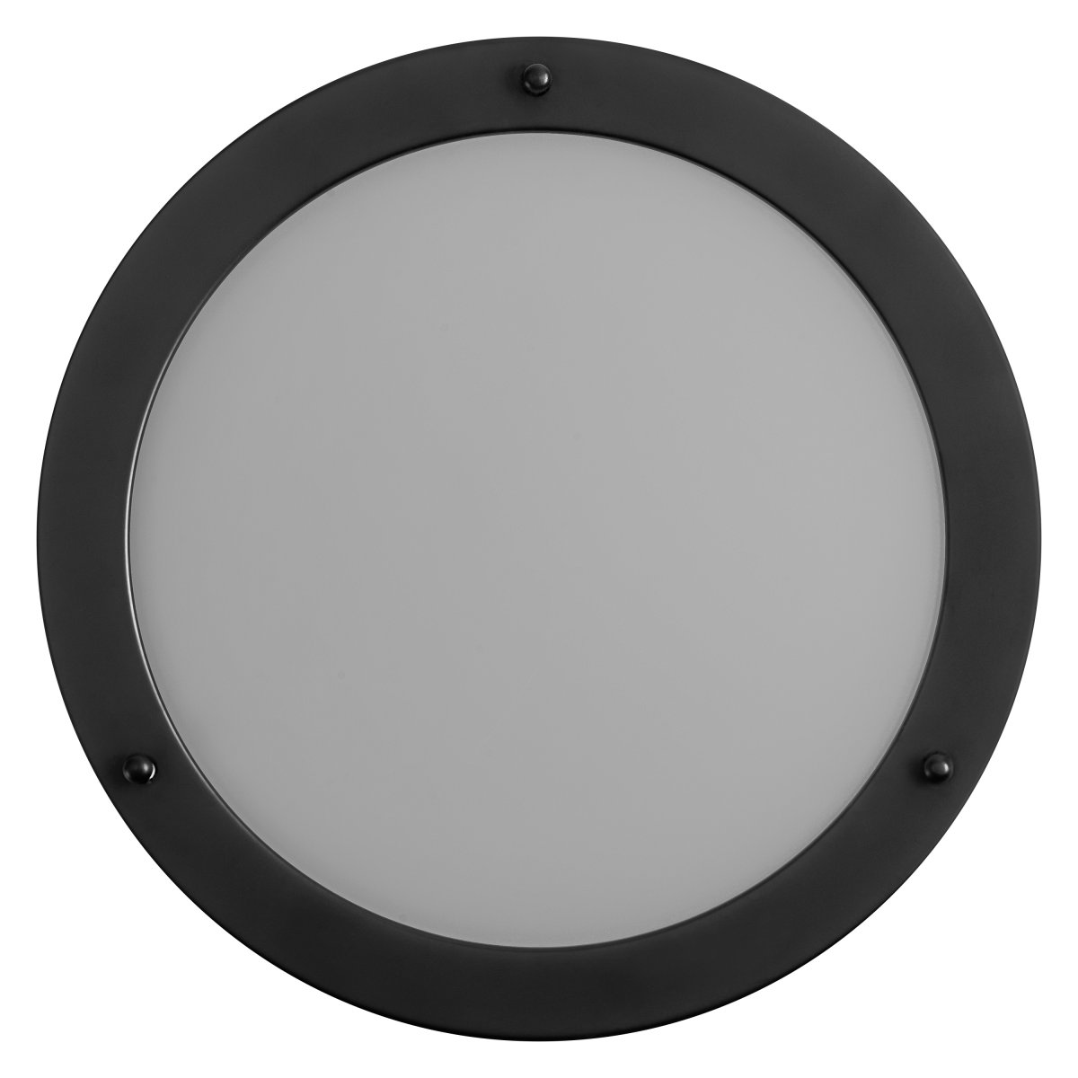 Classic Round Ø30 Sort badeværelseslampe Fra Ledvance - Sk&auml;rmen i frostat glas ger ett fint och bl&auml;ndfritt ljus i rummet.