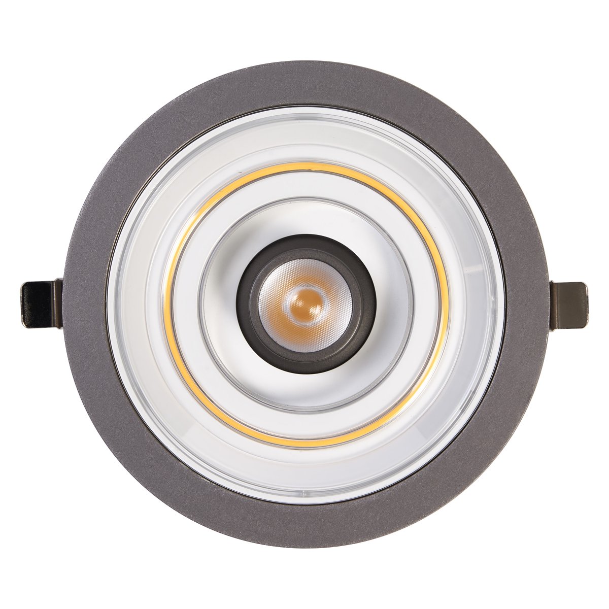 Decor Filament Halo 7W Aluminium Fra - I det f&oslash;rste trin skinner det lille spotlight i midten, i det andet trin lyser kun cirklen omkring det, og i det tredje trin skinner de begge p&aring; samme tid.