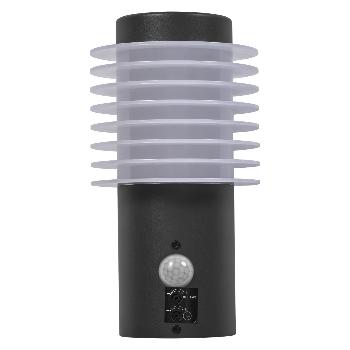 Rondo Sensor Mørkegrå udendørslampe Fra Ledvance - Med sin stilrena design och effektiva funktionalitet &auml;r denna armatur det perfekta valet f&ouml;r att b&aring;de belysa och s&auml;kerst&auml;lla ditt utomhusomr&aring;de.