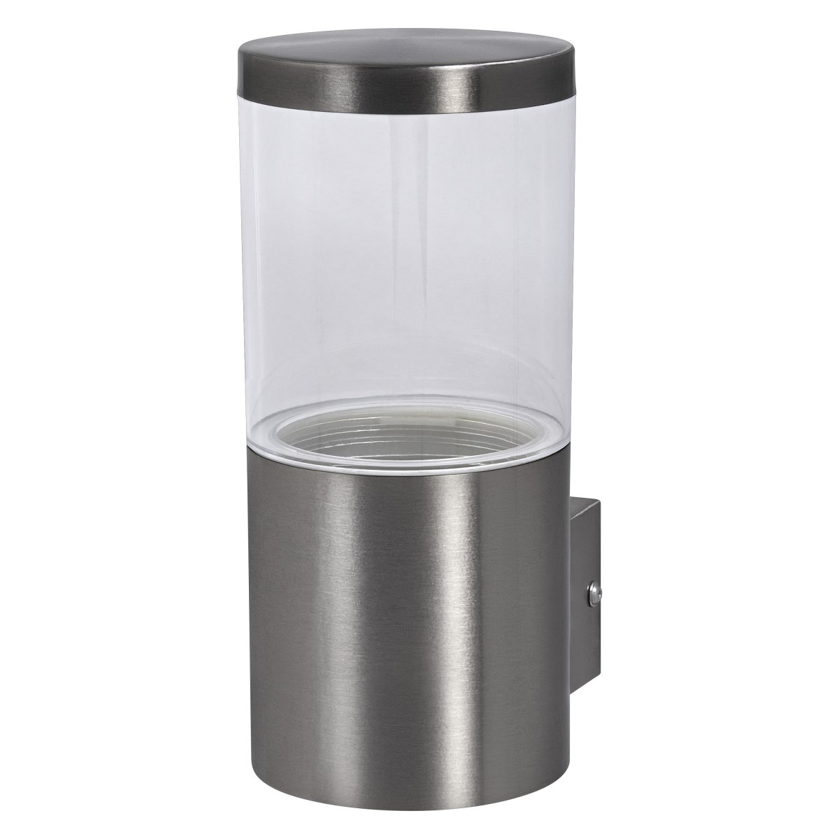 Ebro Stål udendørslampe Fra Ledvance - Denne lampe er lavet af rustfrit st&aring;l og polycarbonat og er b&aring;de holdbar og vejrbestandig, hvilket g&oslash;r den perfekt til udend&oslash;rs brug.