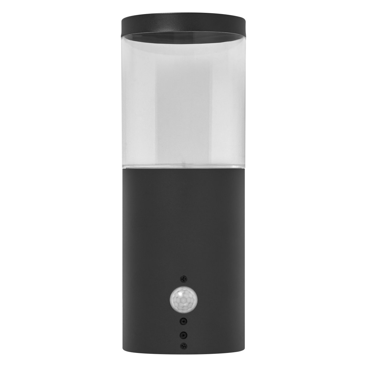 Ebro Sensor Mørkegrå udendørslampe Fra Ledvance - Denne lampe er lavet af rustfrit stål og polycarbonat og er både holdbar og vejrbestandig, hvilket gør den perfekt til udendørs brug.