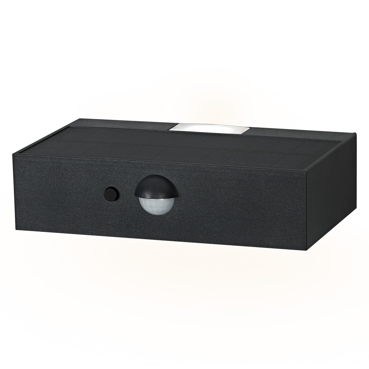 Bricklume Sensor Mørkegrå solcellelampe Fra Ledvance - Den indbyggede PIR-bevægelsessensor og dagslyssensor tænder automatisk lampen, når der er bevægelse i mørket, hvilket giver både sikkerhed og energieffektivitet.