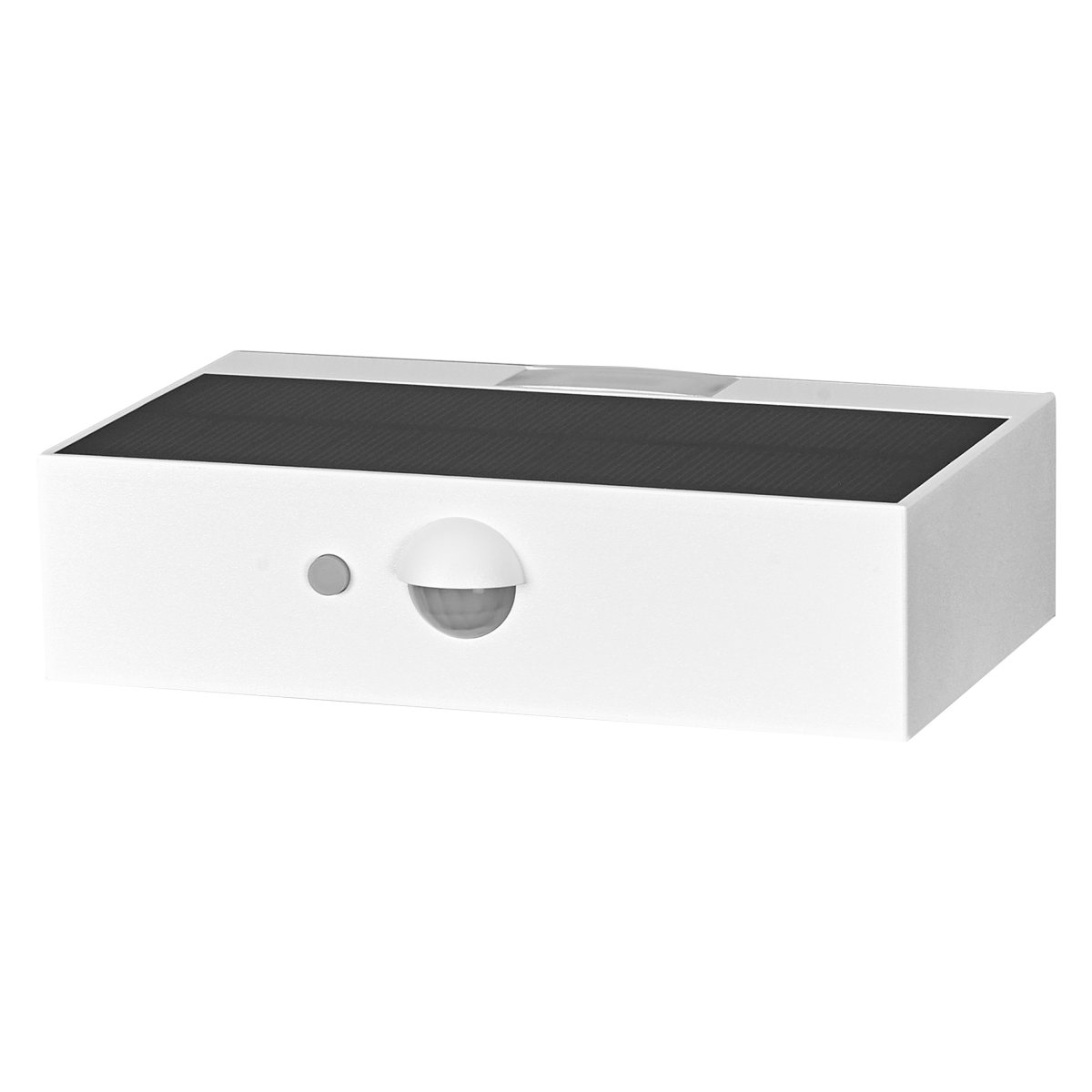 Bricklume Sensor Hvid solcellelampe Fra Ledvance - Den indbyggede PIR-bevægelsessensor og dagslyssensor tænder automatisk lampen, når der er bevægelse i mørket, hvilket giver både sikkerhed og energieffektivitet.