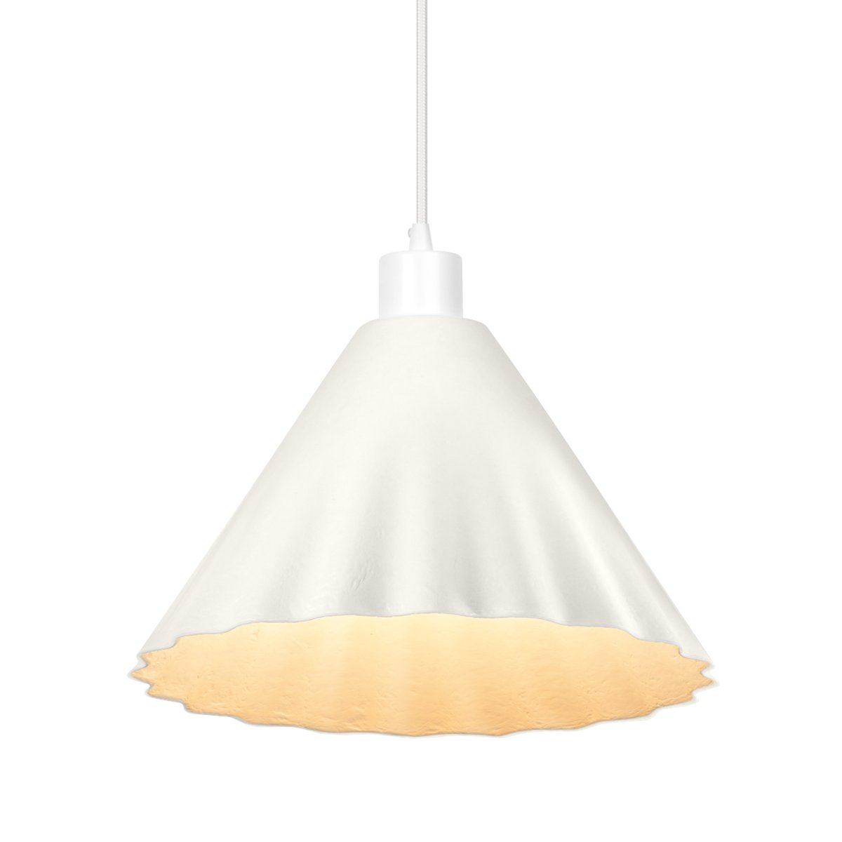 Pulp Ø30 Hvid loftslampe Fra Ledvance - Den dekorative sk&aelig;rm lavet af papir giver en flot spredning af lys ned.