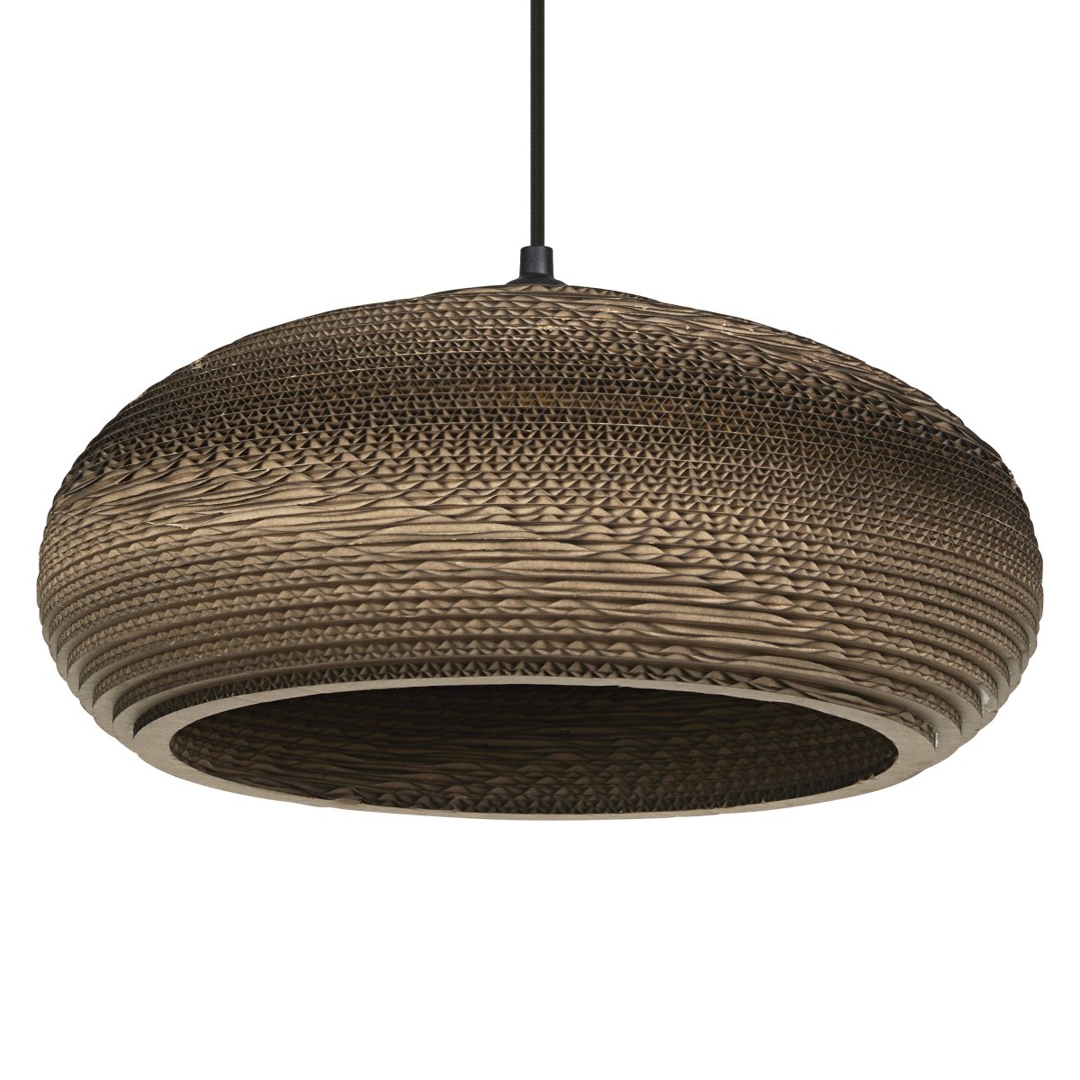 Cardboard drop Ø40 Brun loftslampe Fra Ledvance - Karton er et simpelt vedhæng med et bæredygtigt design.