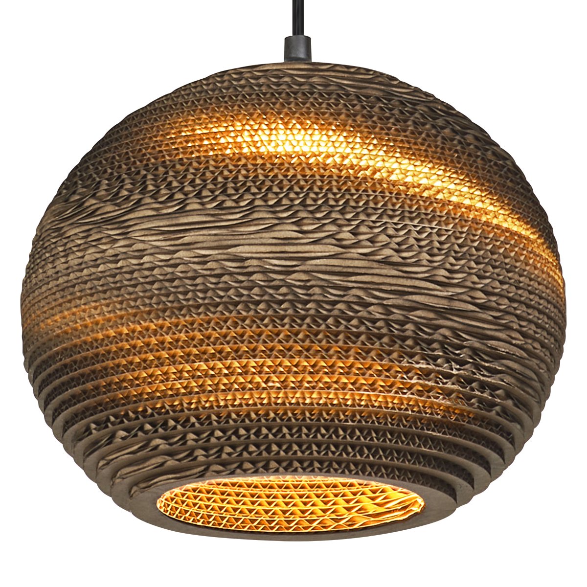Cardboard Ball Ø26 Brun loftslampe Fra Ledvance - Karton er et simpelt vedhæng med et bæredygtigt design.