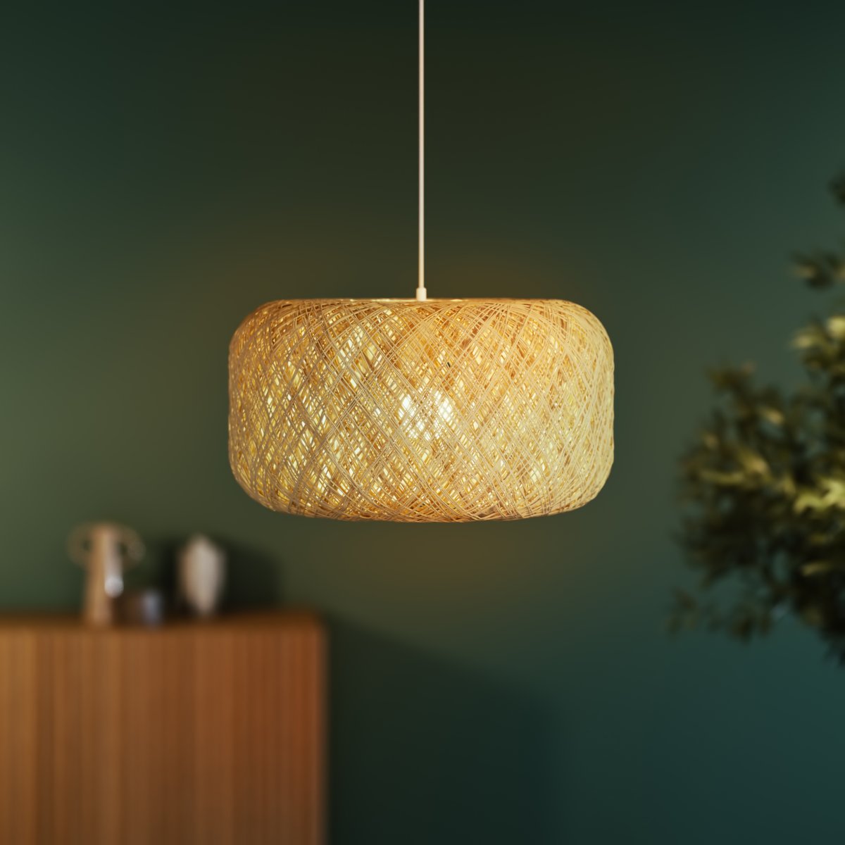 Paper Bale Ø40 Natur loftslampe Fra Ledvance - Paper Bale &auml;r en vacker lampa med bohemisk design.
