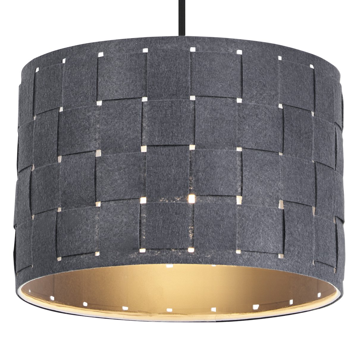 Felt Weaving Ø28 Mørkegrå loftslampe Fra Ledvance - Dekorativ pendel med sk&auml;rm gjord av fl&auml;tad filt vilket ger en fin och varm ljusspridning i rummet.