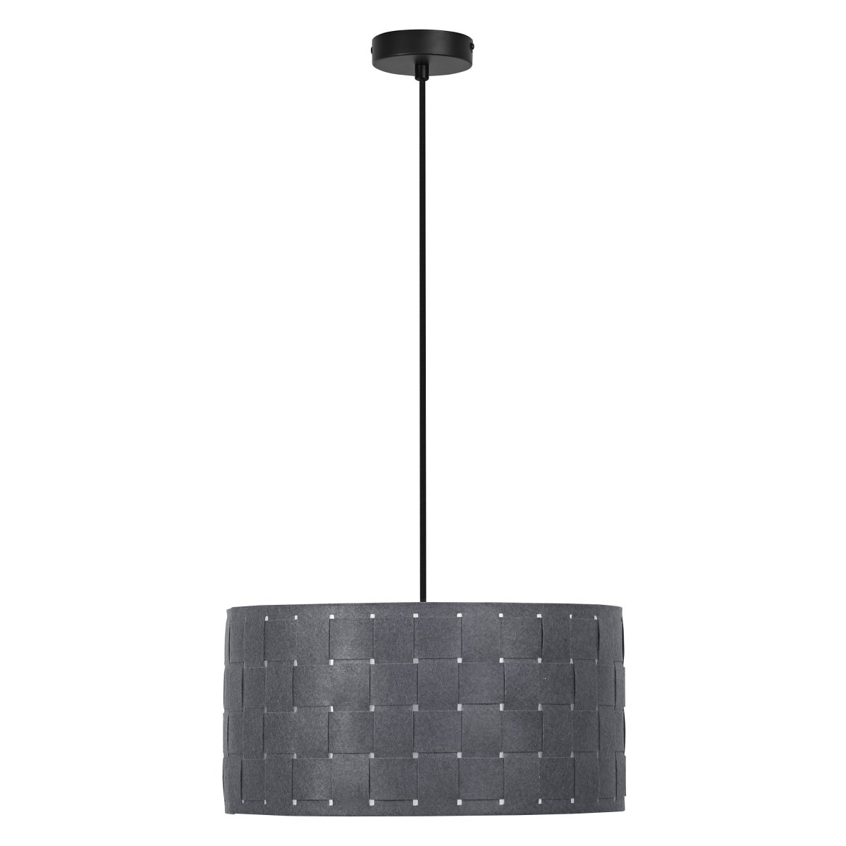 Felt Weaving Ø38 Mørkegrå loftslampe Fra Ledvance - Dekorativ pendel med sk&auml;rm gjord av fl&auml;tad filt vilket ger en fin och varm ljusspridning i rummet.