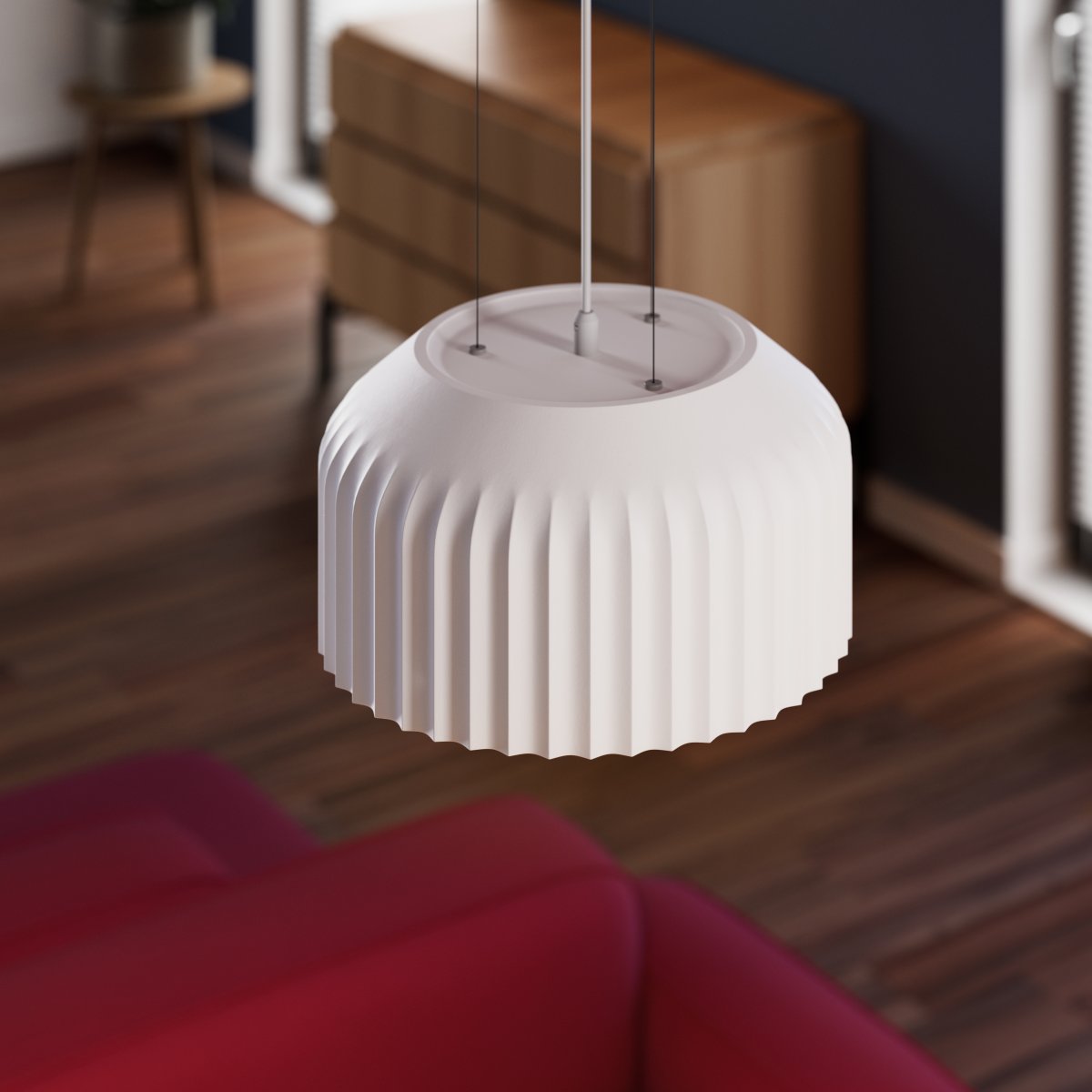 Plaster Routes Ø30 Hvid loftslampe Fra Ledvance - Plaster Routes &auml;r en modern pendel gjord av gips.