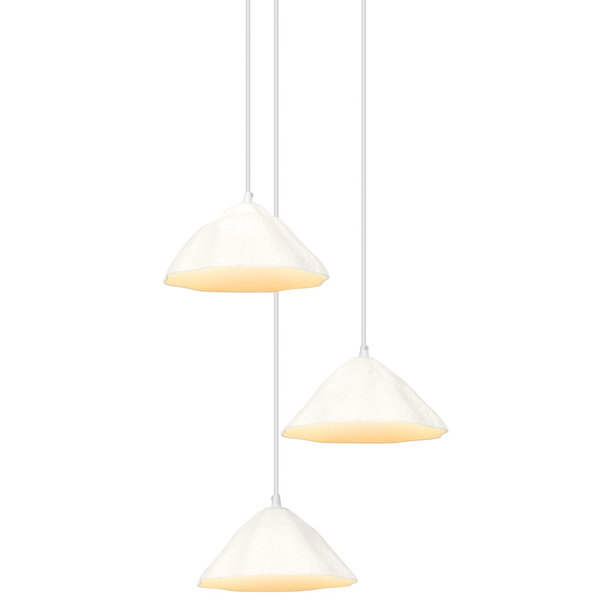 Lotus Leaf 3 Ø44 Hvid loftslampe Fra Ledvance - Lotus Leaf &auml;er et smukt vedhæng lavet af papirmaché&eacute; og stil.