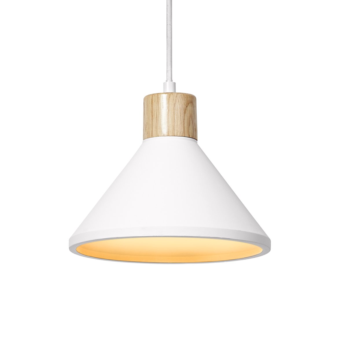 Plaster Wood Ø22 Hvid loftslampe Fra Ledvance - Plaster Pure er en minimalistisk pendel med et højkvalitets design med detaljer i træ.