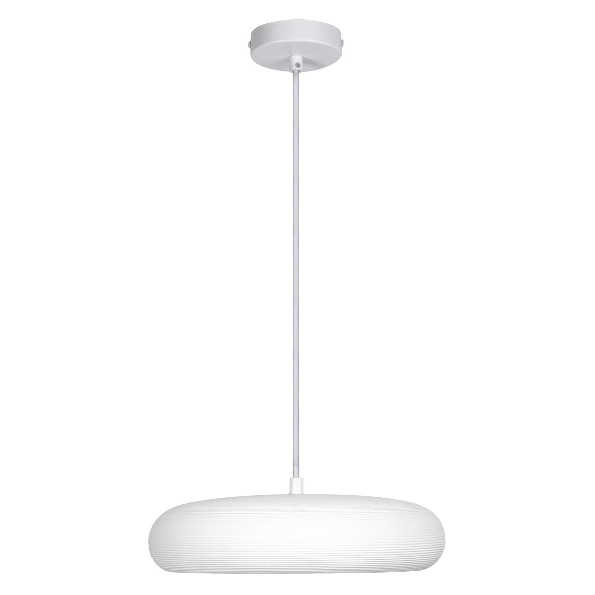 Plaster Pure Ø30 Hvid loftslampe Fra Ledvance - Den dekorative skærm støbt i gips giver en fin spredning af lys i rummet.