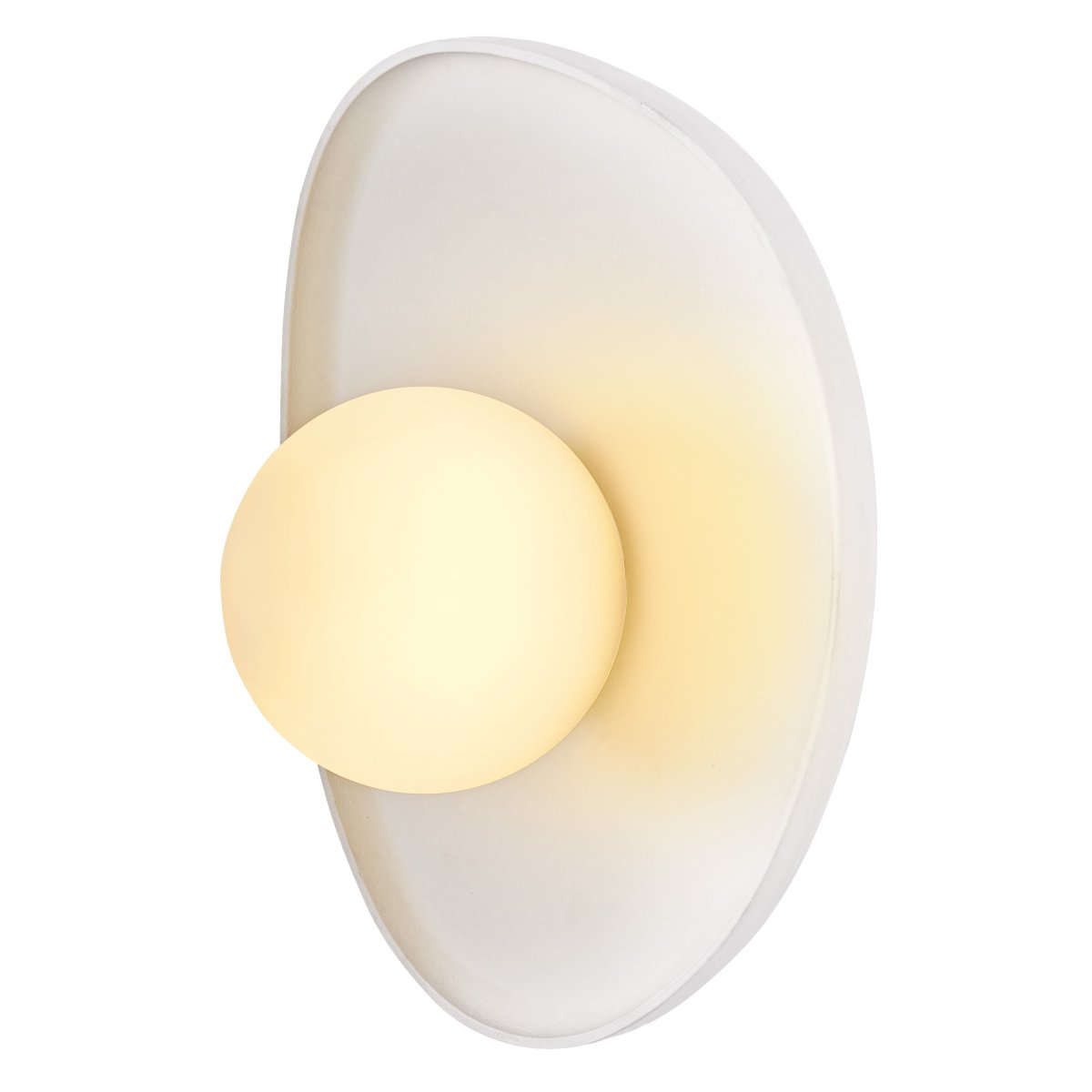 Plaster Nest 26cm Hvid væglampe Fra Ledvance - Glaskupan i opal som omfamnar ljusk&auml;llan skapar ett fint och bl&auml;ndfritt ljus i rummet.