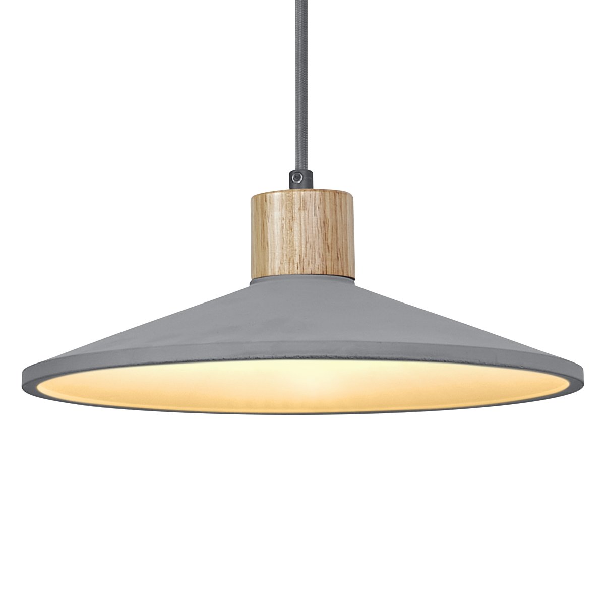 Concrete Wood Ø32 Grå loftslampe Fra Ledvance - Concrete Wood er et rustikt vedhæng med et højkvalitetsdesign med dekorative detaljer lavet af træ.