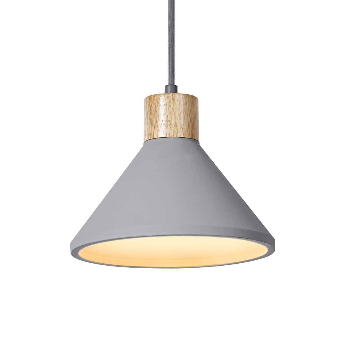 Concrete Wood Ø22 Grå loftslampe Fra Osram - Concrete Wood er et rustikt vedh&aelig;ng med et h&oslash;jkvalitetsdesign med dekorative detaljer lavet af tr&aelig;.