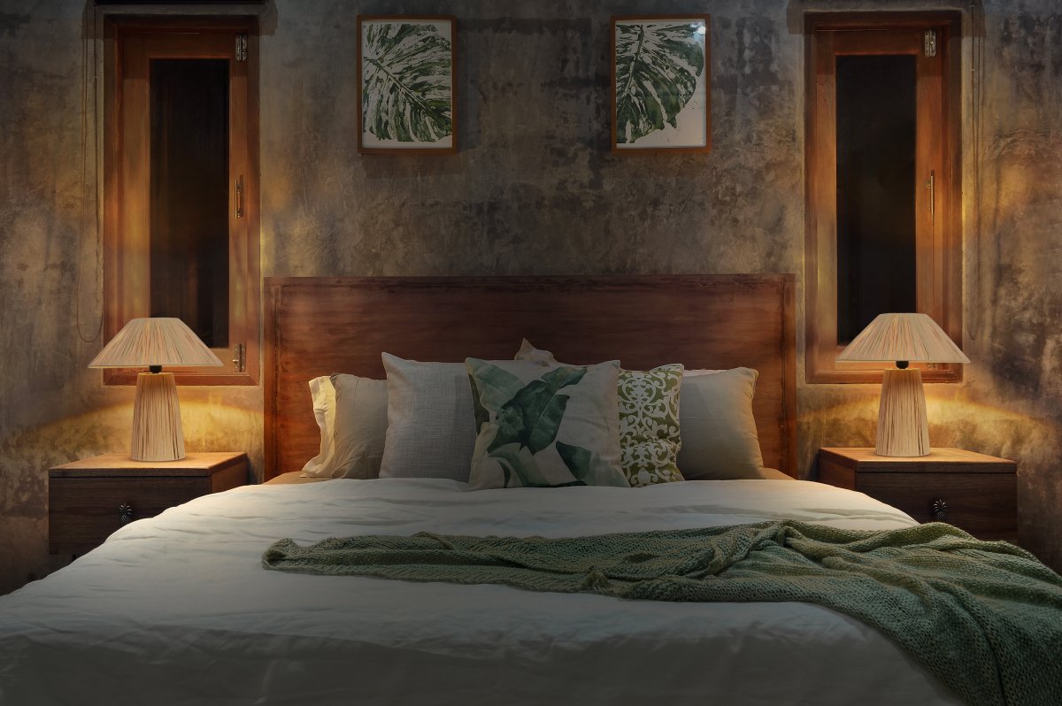 Bamboo Paper Hut 40cm Natur bordlampe Fra Ledvance - Placera f&ouml;rslagsvis i vardagsrummet, p&aring; byr&aring;n i hallen eller i f&ouml;nstret i k&ouml;ket.