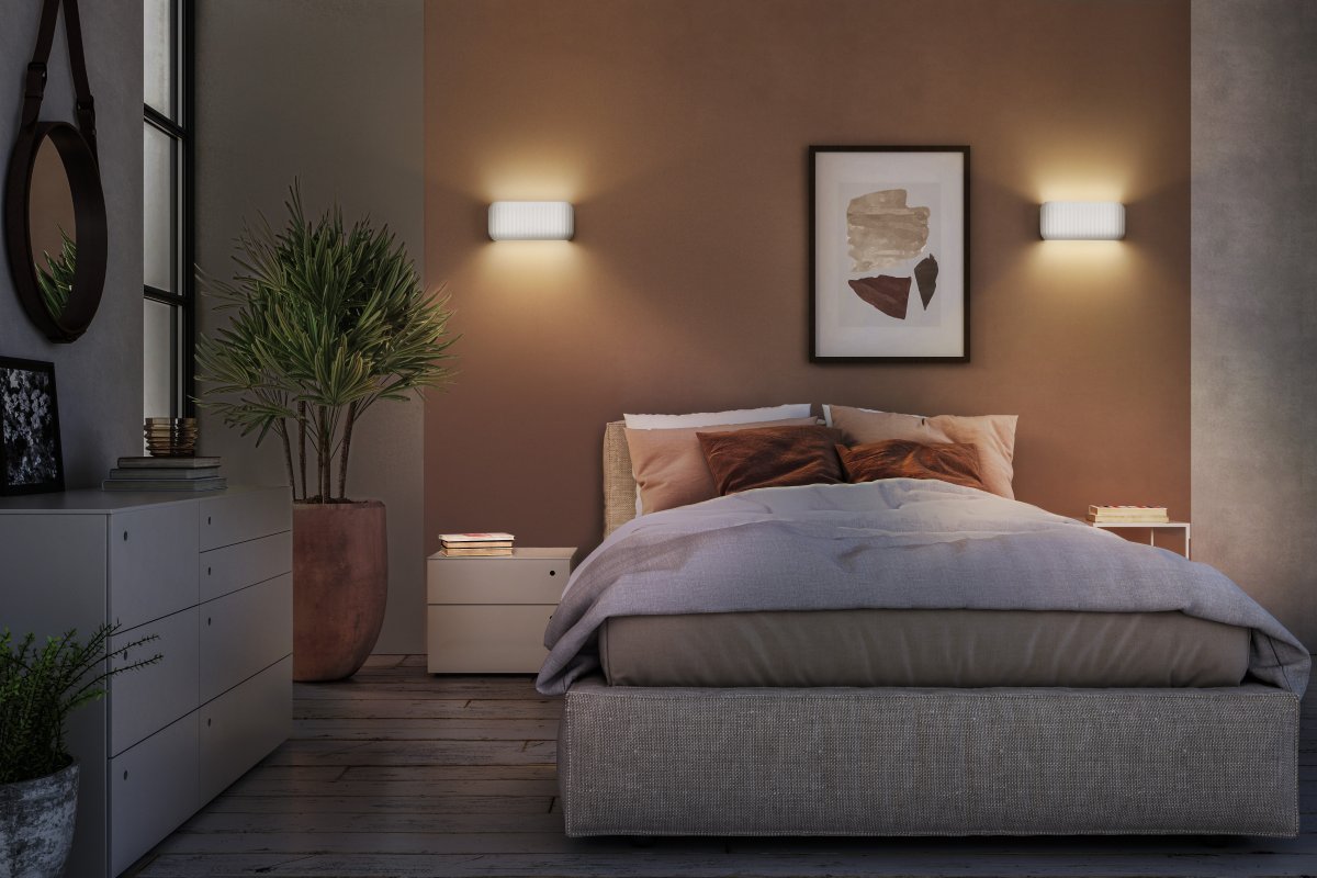 Plaster Routes 33cm Hvid væglampe Fra Ledvance - Plaster Routes &auml;r en modern v&auml;gglampa gjord av gips.