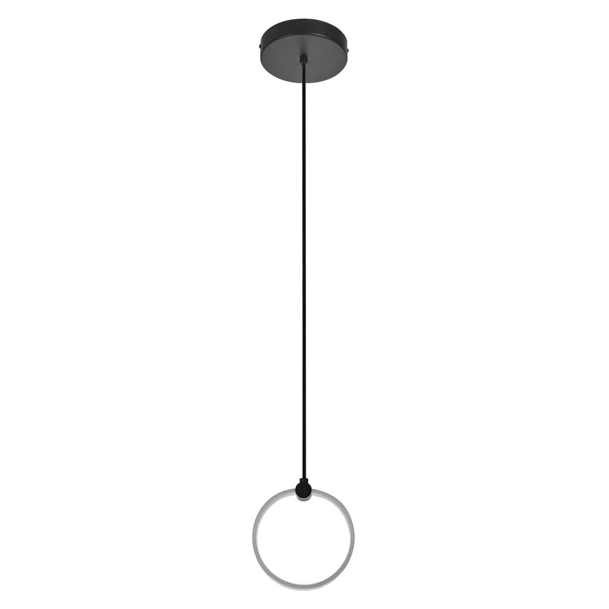 Circle PL Ø16 Sort loftslampe Fra Ledvance - I f&oslash;rste trin lyser lampen i et varmt hvidt lys; 3000K, i anden fase skinner den i koldt hvidt lys p&aring; 4200K og i tredje skinner den i 6500K (dagslys).