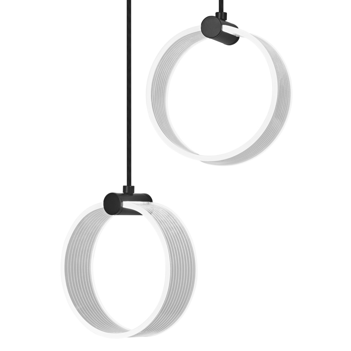 Circle PL 27cm Sort loftslampe Fra Ledvance - I første trin lyser lampen i et varmt hvidt lys på; 3000K, i anden fase skinner den i koldt hvidt lys på 4200K og i tredje skinner den i 6500K (dagslys).
