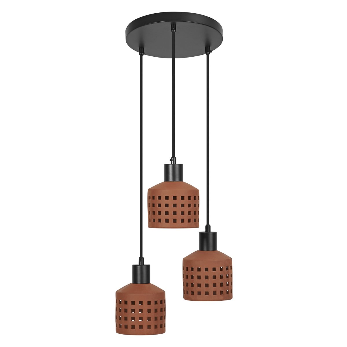 Clay Windows Ø32 Brun loftslampe Fra Ledvance - Clay Windows har en rustik design med sina sk&auml;rmar gjord av lera i en r&ouml;dbrun f&auml;rg.