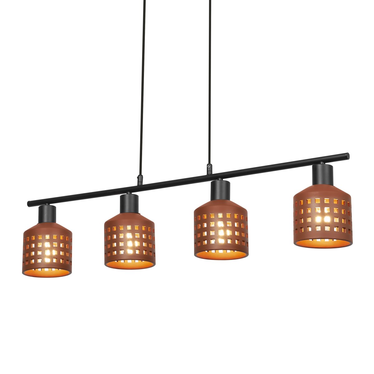 Clay Windows 90cm Brun loftslampe Fra Ledvance - Clay Windows har en rustik design med sina sk&auml;rmar gjord av lera i en r&ouml;dbrun f&auml;rg.