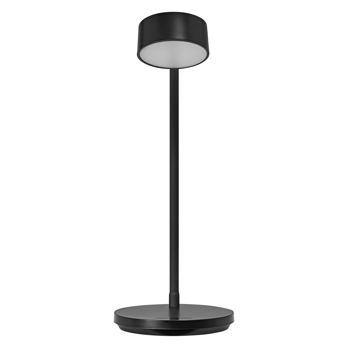 Office Cylinder 30cm Sort skrivebordslampe Fra Ledvance - B&aring;da ljusstyrkan och f&auml;rgtemperaturen g&aring;r att justera i tre steg med touchbrytaren p&aring; lampfoten.