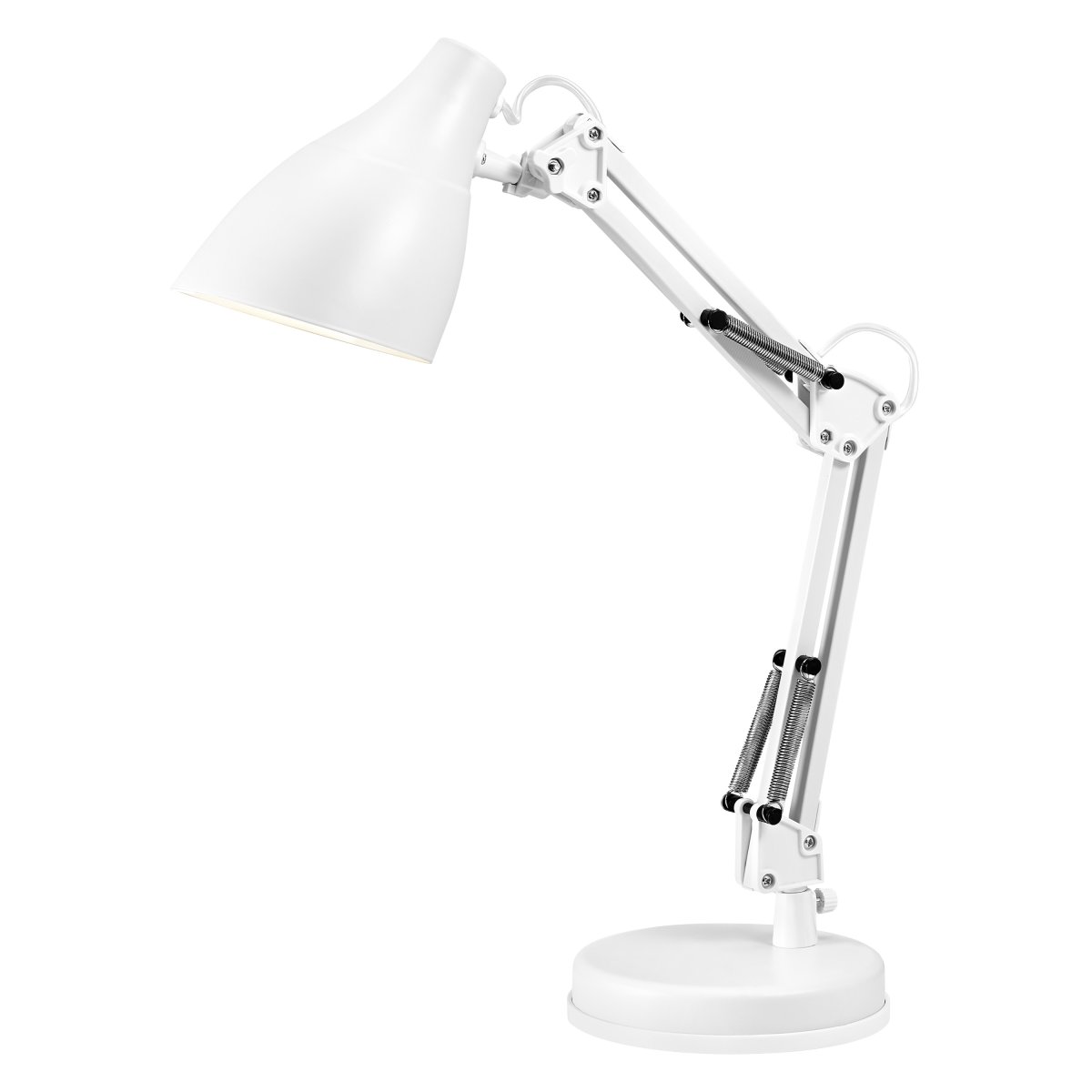 Office Pear 40cm Hvid skrivebordslampe Fra Ledvance - Armen med tv&aring; leder g&aring;r att vinkla och justera i h&ouml;jd och sidled vilket g&ouml;r det till en flexibel lampa, ut&ouml;ver det har den en vridbar sk&auml;rm f&ouml;r individuell inst&auml;llning av ljuset.