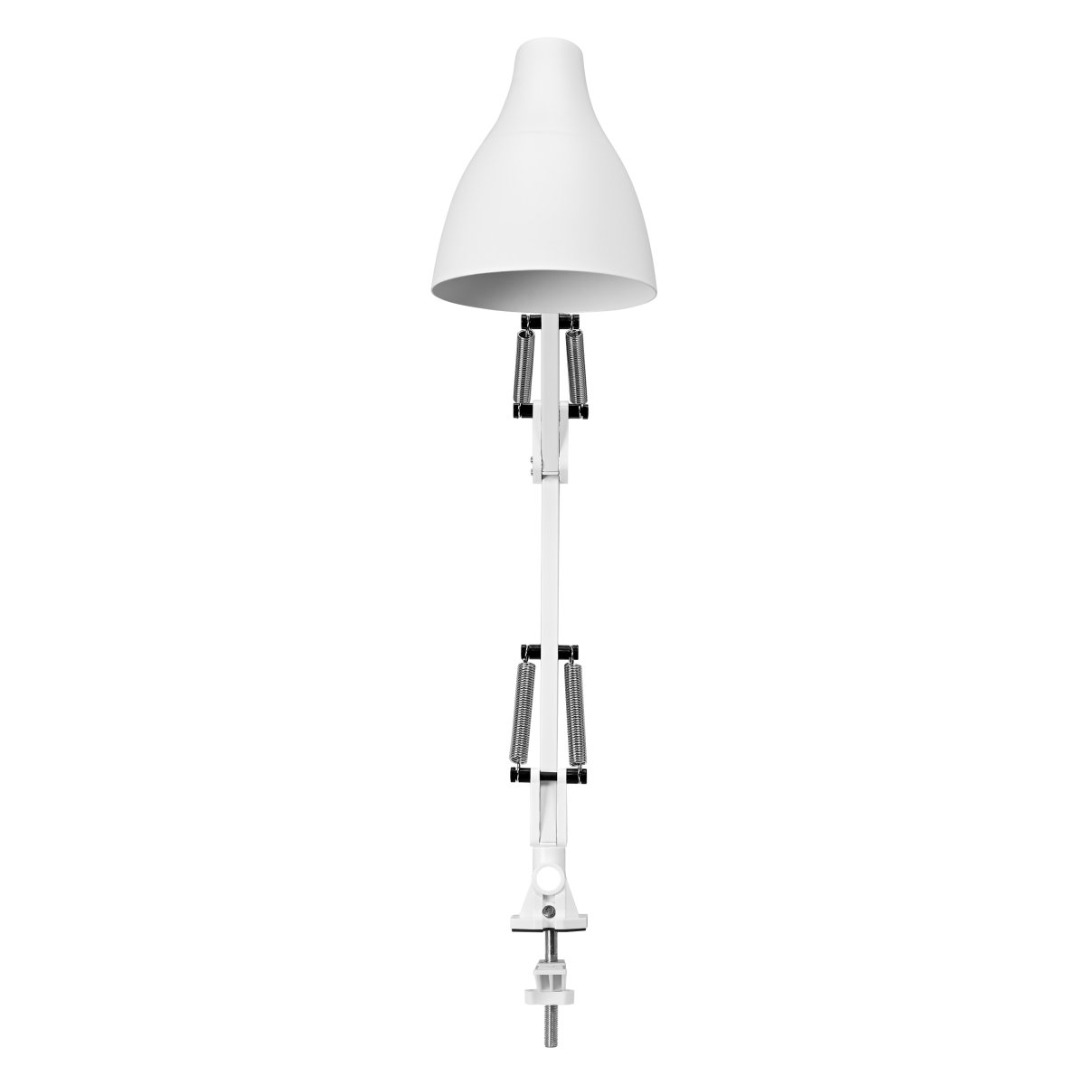 Office Pear Clip Hvid klemmelampe Fra Ledvance - Armen med tv&aring; leder g&aring;r att vinkla och justera i h&ouml;jd och sidled vilket g&ouml;r det till en flexibel lampa, ut&ouml;ver det har den en vridbar sk&auml;rm f&ouml;r individuell inst&auml;llning av ljuset.