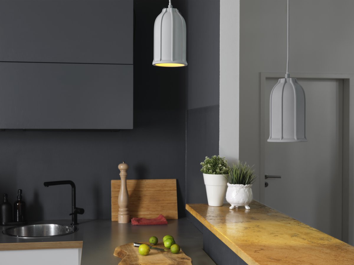 Concrete Sim Ø12 Grå loftslampe Fra Osram - Concrete Sim er et rustikt vedh&aelig;ng med design af h&oslash;j kvalitet.