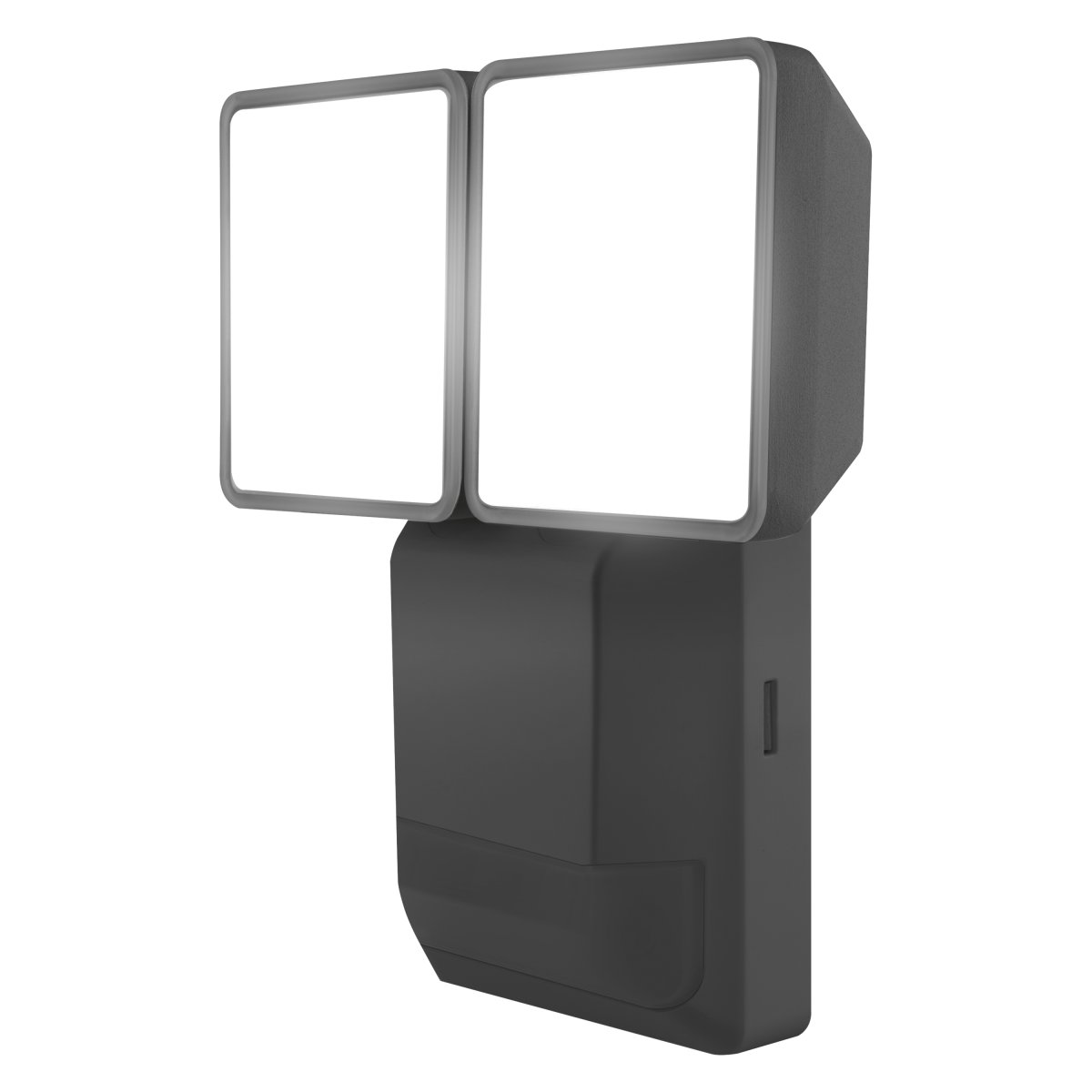 PRO Spot Sensor 16W Mørkegrå udendørslampe Fra Ledvance - Den inbyggda r&ouml;relse-&nbsp;och skymningssensorn g&ouml;r att lampan t&auml;nds automatiskt vid r&ouml;relse i m&ouml;rker, vilket ger b&aring;de s&auml;kerhet och energieffektivitet.