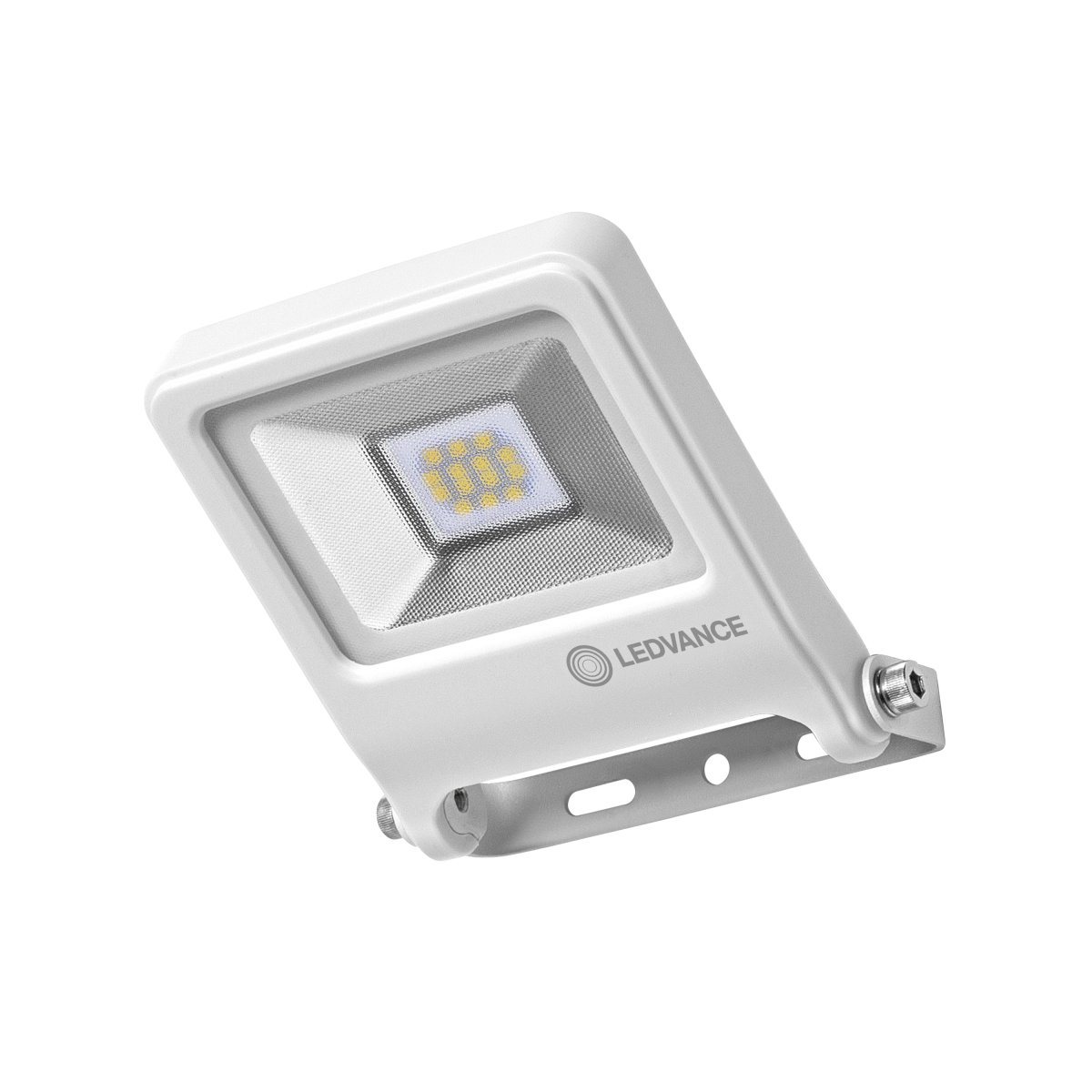 Flood 10W Hvid udendørslampe Fra Osram - Den robusta konstruktionen och det kraftfulla ljuset ger trygg och p&aring;litlig belysning &aring;ret runt.