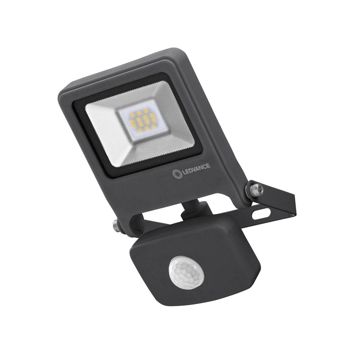 Flood Sensor 10W Mørkegrå udendørslampe Fra Osram - Flood Sensor 10W &auml;r en kraftfull och energieffektiv str&aring;lkastare med IP44-klassning, vilket g&ouml;r den idealisk f&ouml;r utomhusbruk.
