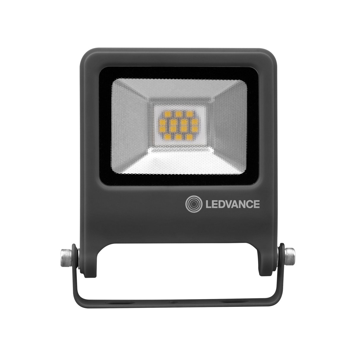 Flood 10W Mørkegrå udendørslampe Fra Ledvance - Den robusta konstruktionen och det kraftfulla ljuset ger trygg och p&aring;litlig belysning &aring;ret runt.