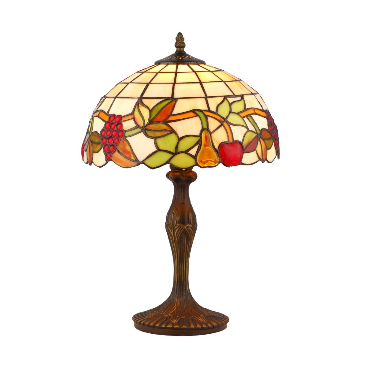 Frukter 46cm Flerfarvet Fra Norrsken Design - Fruits er en klassisk Tiffany lampe med et smukt design med frugter i forskellige farver.