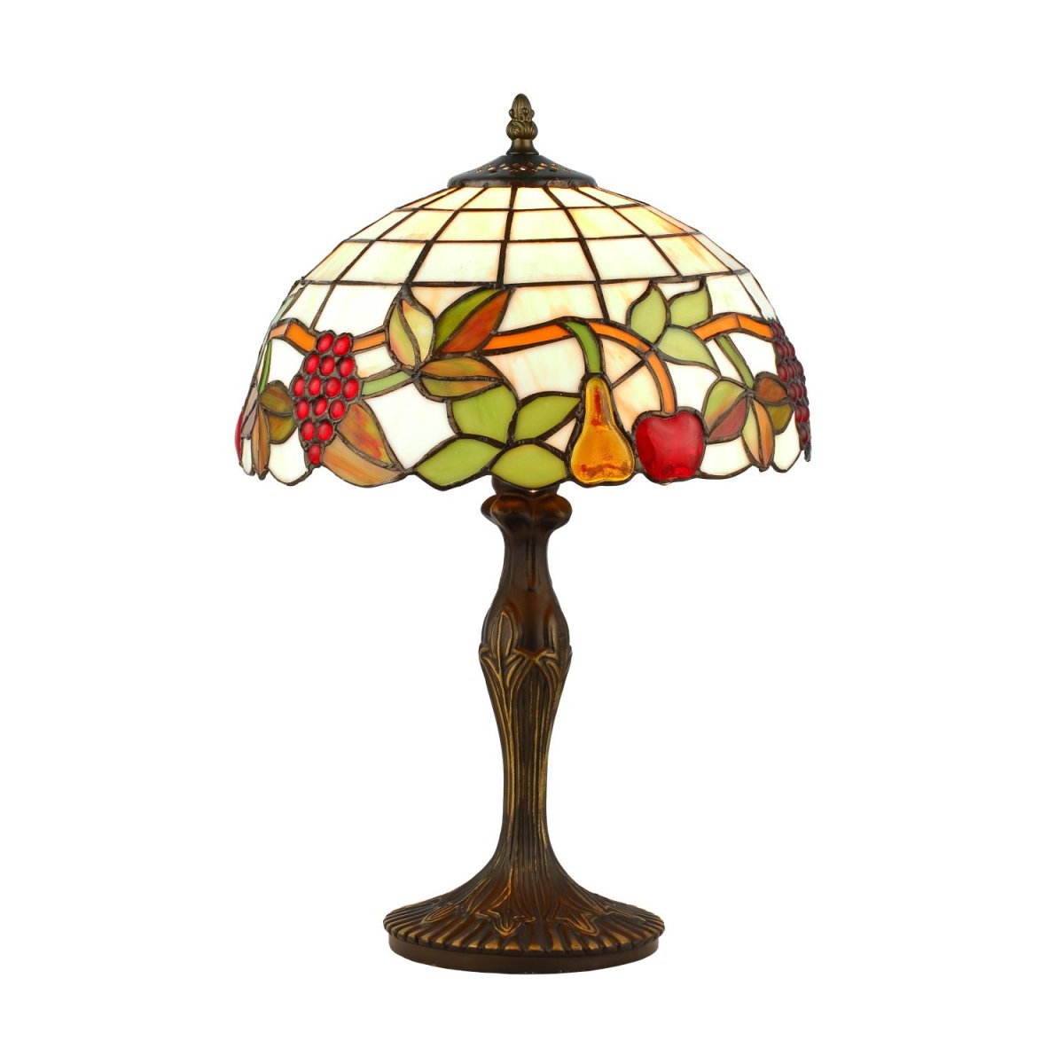 Frukter 46cm Flerfarvet Fra Norrsken Design - Fruits er en klassisk Tiffany lampe med et smukt design med frugter i forskellige farver.