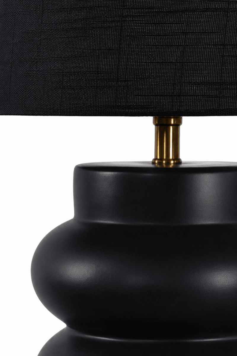 Anelli 56cm Sort bordlampe Fra Nordic Lighting - Leveres med 1,8 m sort plastledning og str&oslash;mafbryder med stik.