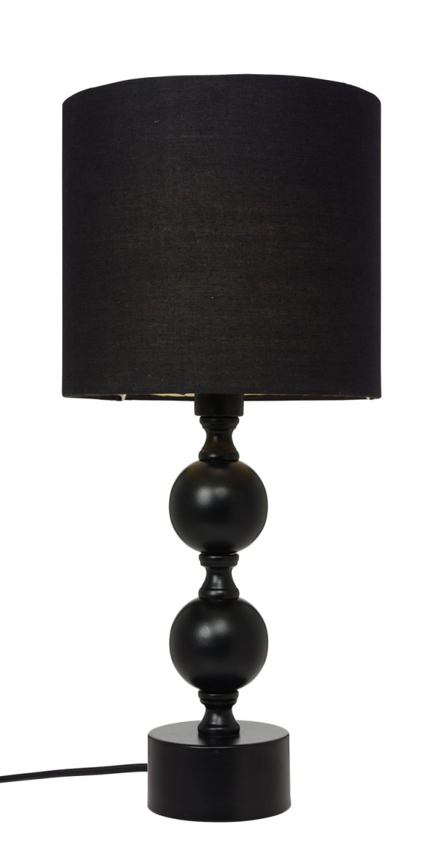 Pompa 46cm Sort bordlampe Fra Cottex - Pompa bordlampe i metal og tekstil er en elegant og iøjnefaldende lampe, der giver rummet et sofistikeret touch.