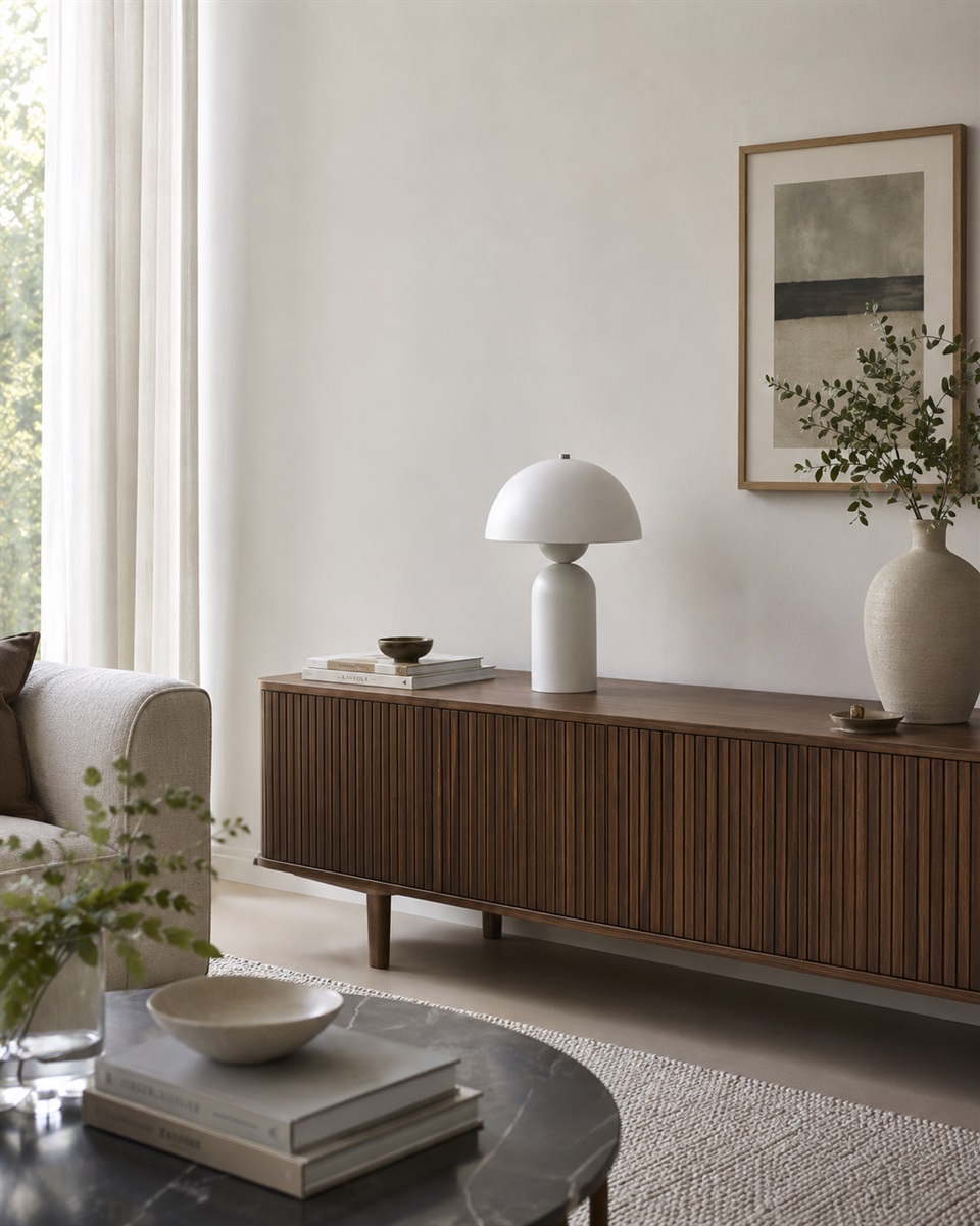 Capello 35cm Hvid bordlampe Fra Nordic Lighting - Den dekorative kromdetalje p&aring; toppen giver et elegant l&oslash;ft og g&oslash;r lampen til et smukt indslag i b&aring;de sovev&aelig;relser, stuer og entreer.