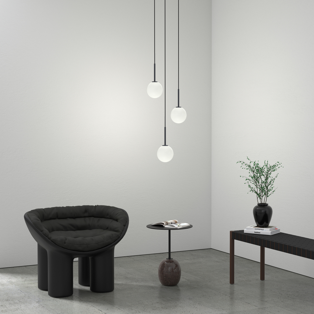 Ballon Ø14 Mat sort loftslampe Fra Herstal - Placera Ballon pendel i ditt vardagsrum som ett kluster eller k&ouml;k f&ouml;r att ge ditt hem en trendig, ungdomlig atmosf&auml;r och en str&aring;lande personlighet eller varf&ouml;r inte &ouml;ver nattduksbordet!