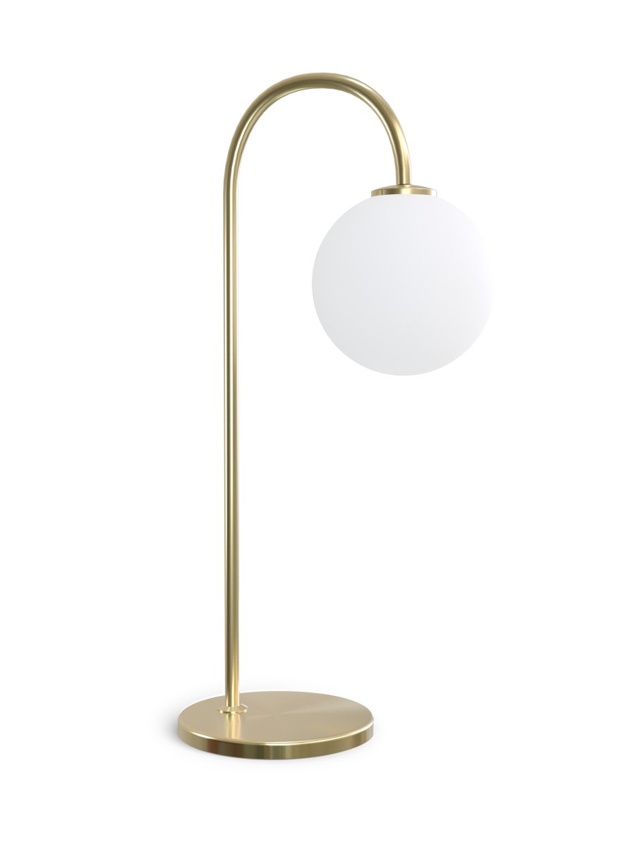 Ballon 53cm Messing bordlampe Fra Herstal - Denne lampe er perfekt til at sprede en f&oslash;lelse af hygge og elegance, uanset om det er i stuen, sovev&aelig;relset eller p&aring; kontoret.