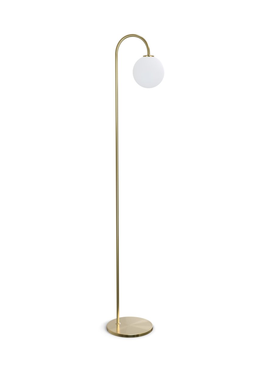 Ballon Messing gulvlampe Fra Herstal - Denne lampe er perfekt til at sprede en følelse af hygge og elegance, uanset om det er i stuen, soveværelset eller på kontoret.