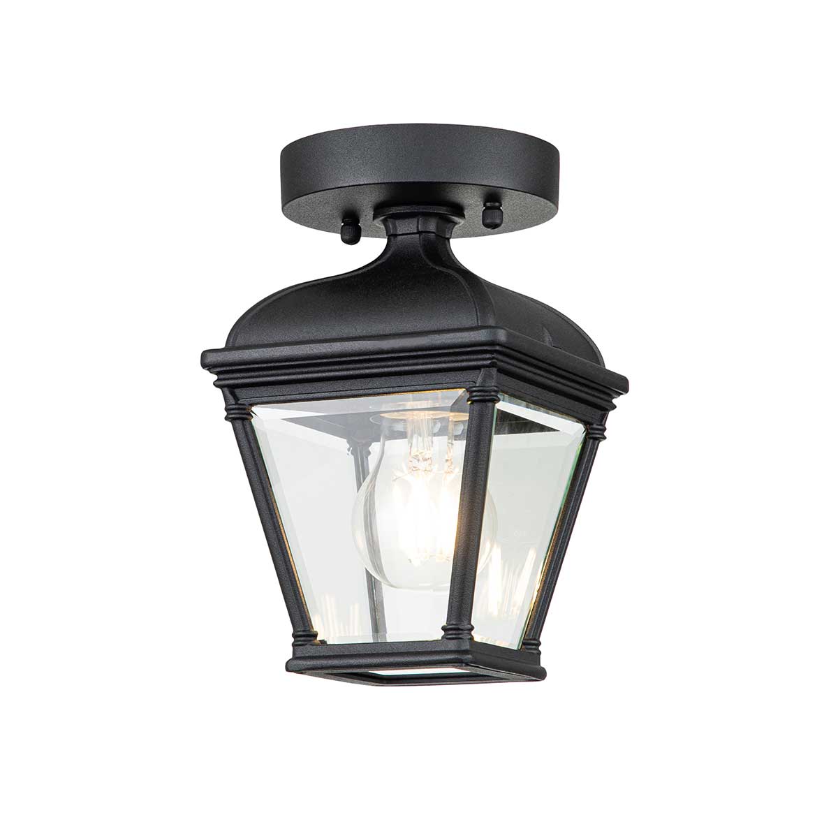 Bayview Sort Fra Elstead Lighting - Bayview loftslampe har et klassisk og elegant design med en romantisk georgiansk stil, der giver en stilfuld og sofistikeret tilstedeværelse i ethvert ydre.