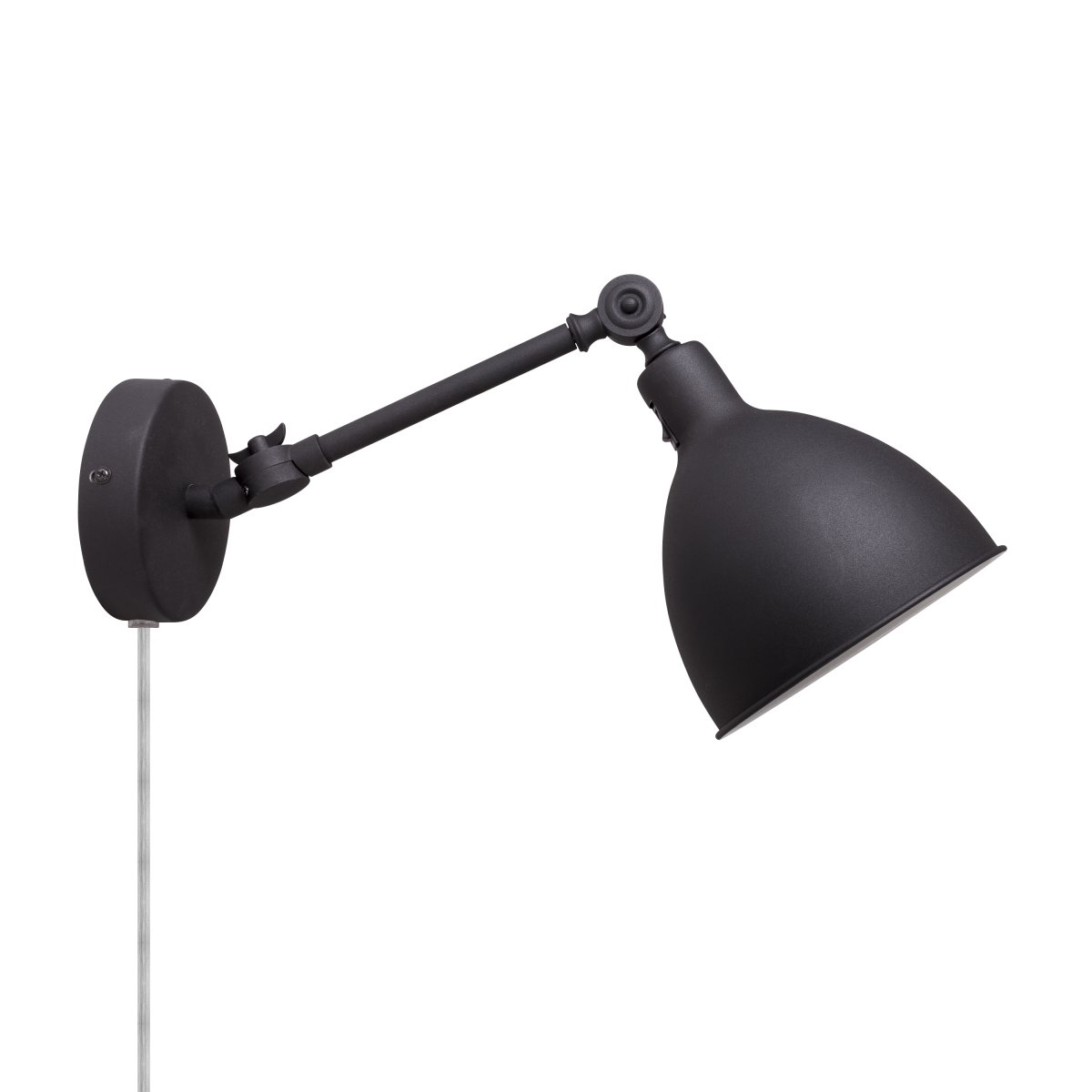 Bazar mini 50cm Sand sort væglampe Fra By Rydéns - Bazar mini væglampe er en tilføjelse til Bazar familien; en mindre og mere letplaceret model, der passer godt både som læselampe i soveværelset, men også som ekstra lys over kogebøgerne i køkkenet!