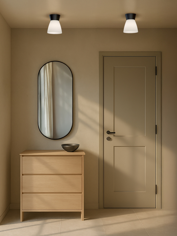 Bizzo Ø17 Mat sort/opal plafond Fra Belid - Godkendt til badev&aelig;relser, men passer ind i de fleste rum i dit hjem.