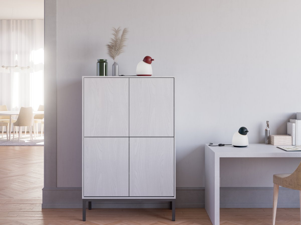 Bird 22cm Mørkerød bordlampe Fra Belid - 