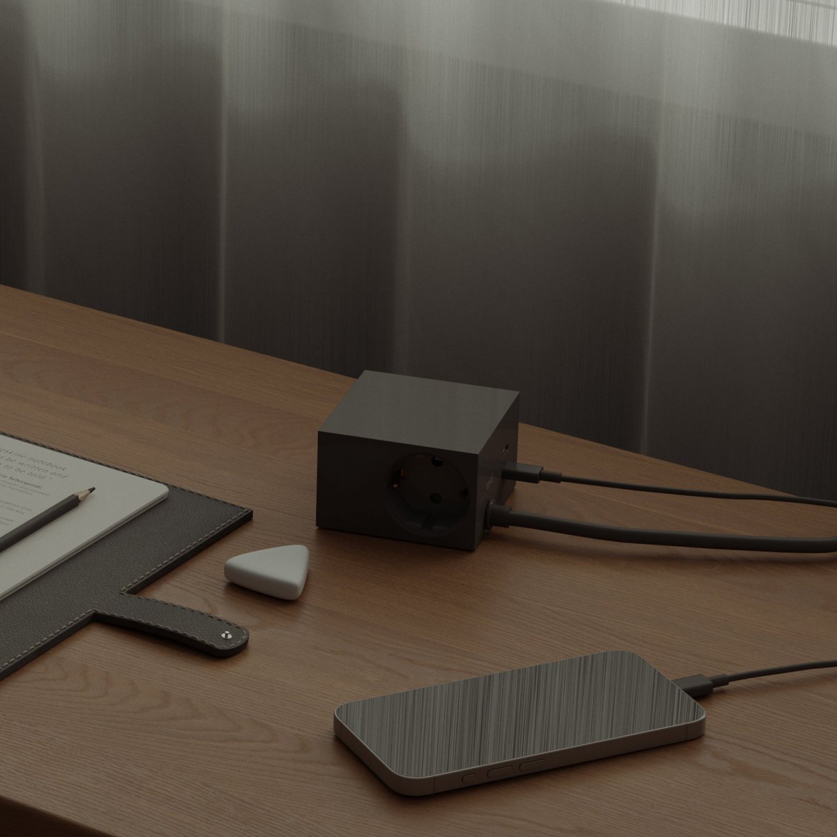 Cuboid+ Sort Fra Kord - Cuboid er skabt til at passe ind i dit hjem eller kontor, samtidig med at den tilbyder smart funktionalitet, h&oslash;j fleksibilitet og sin egen identitet.